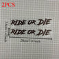 2PCS Ride or Die Motorcycle Helmet Stickers