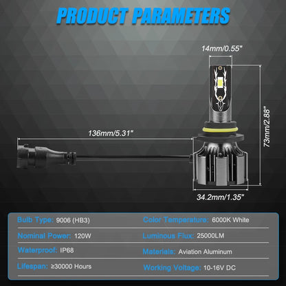 H4 H7 LED Headlight Bulb