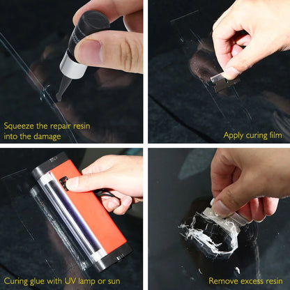 Windshield Resin Crack Repair Kit – DIY Auto Glass Chip & Crack Fix