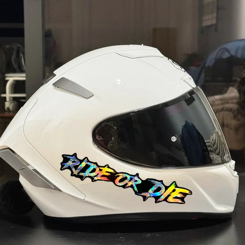 2PCS Ride or Die Motorcycle Helmet Stickers