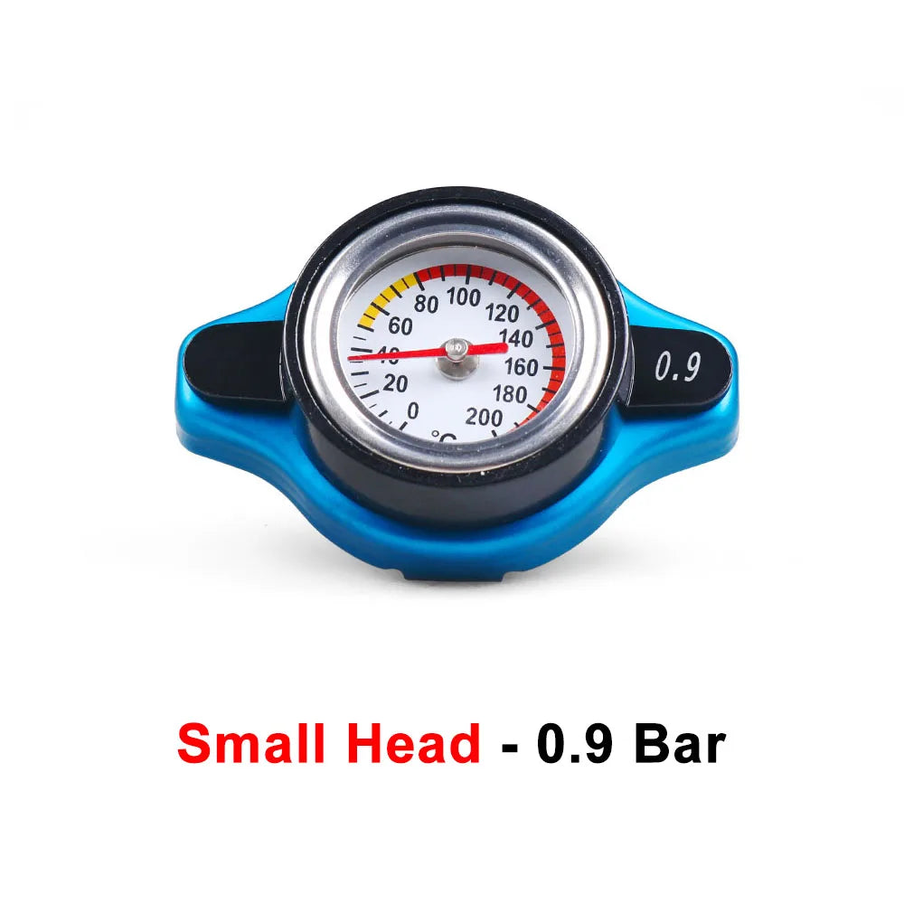 Small & Big Head Radiator Thermostat Cap – Water Tank Cover with Temperature Gauge, 0.9BAR / 1.1BAR / 1.3BAR