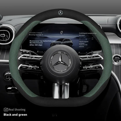 Leather Suede Steering Wheel Cover – Non-Slip & Comfortable