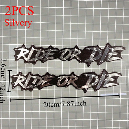 2PCS Ride or Die Motorcycle Helmet Stickers