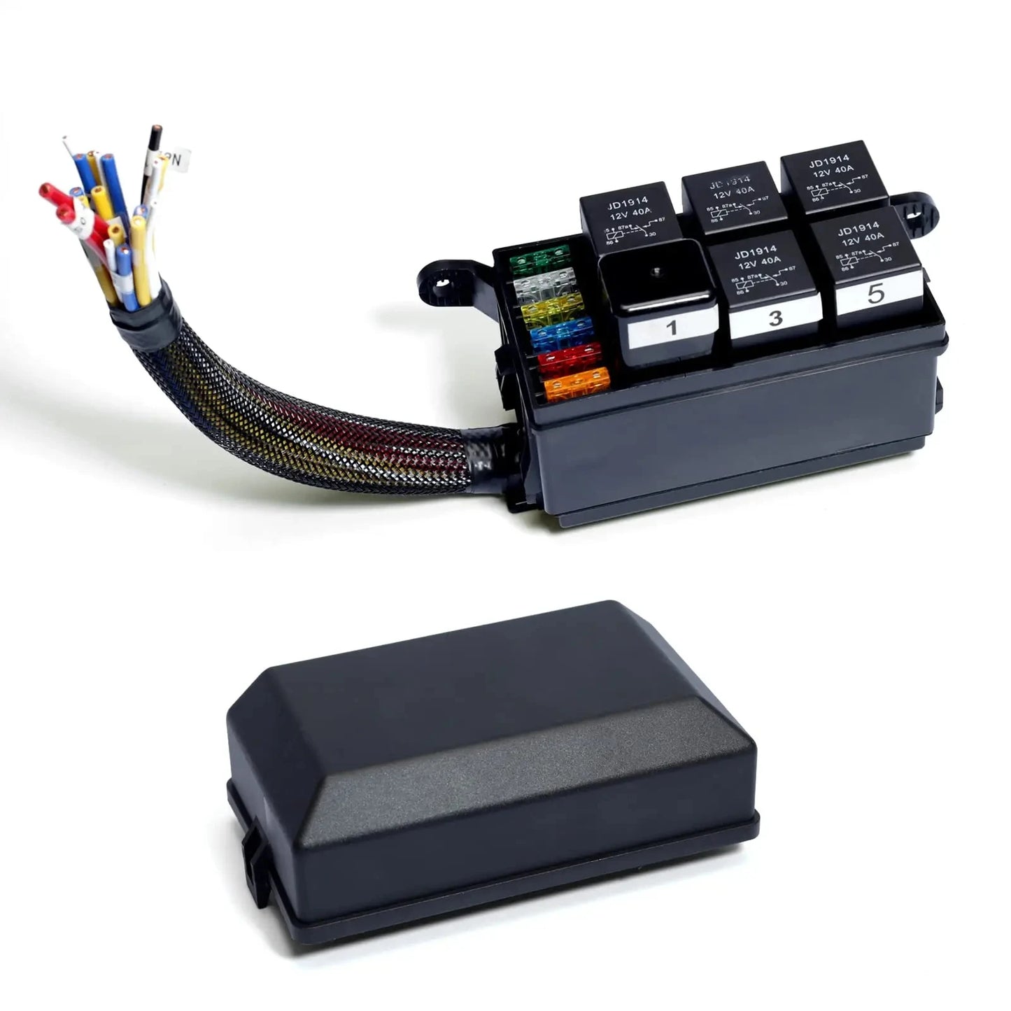 12V 6-Slot Relay and Fuse Box – Waterproof Universal Kit