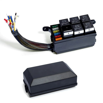 12V 6-Slot Relay and Fuse Box – Waterproof Universal Kit