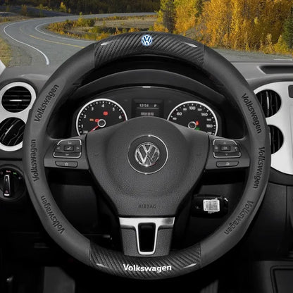 Carbon fiber Leather Car Steering Wheel Cover