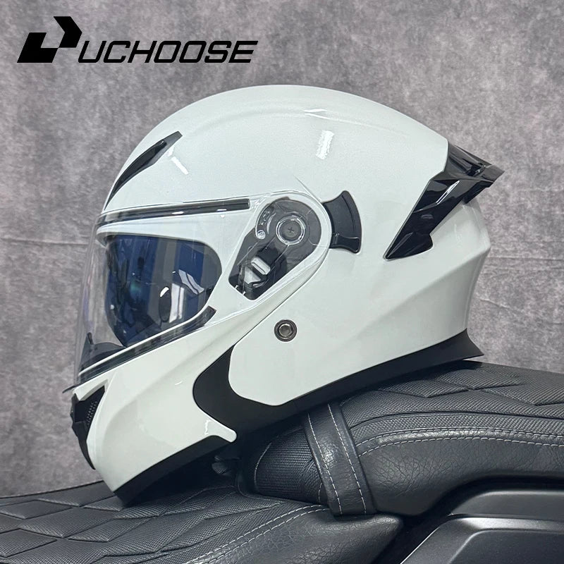 High-Quality DOT Motorcycle Helmet – Four Seasons Modular Flip-Up Motocross Racing Helmet