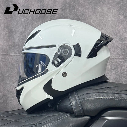 High-Quality DOT Motorcycle Helmet – Four Seasons Modular Flip-Up Motocross Racing Helmet