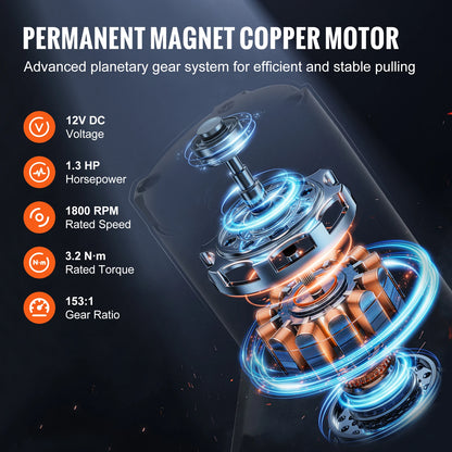 Electric Winch 12V Steel Rope