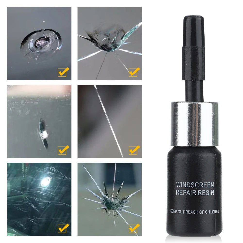 Windshield Resin Crack Repair Kit – DIY Auto Glass Chip & Crack Fix