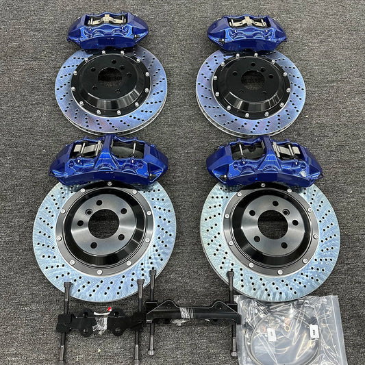 Blue 6-Piston 380mm & 4-Pot 355mm Brake Caliper Kit – 2-Piece Rotor Disc Brake