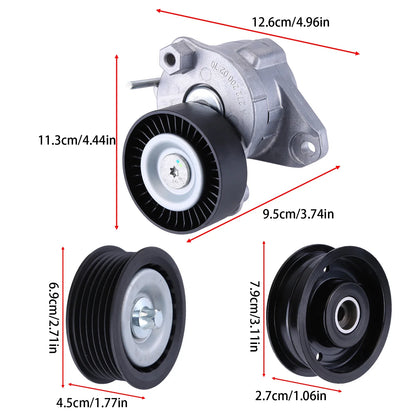 Belt Tensioner Pulley Kit Compatible with Mercedes-Benz C300 C350 E350 E550