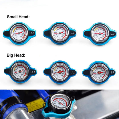 Small & Big Head Radiator Thermostat Cap – Water Tank Cover with Temperature Gauge, 0.9BAR / 1.1BAR / 1.3BAR