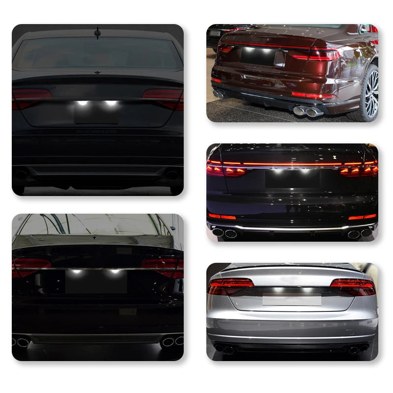2pcs For Audi LED Number Plate Light