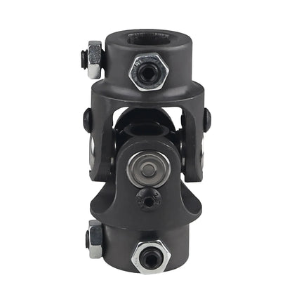 Single Steering Shaft Universal U-Joint – 3/4” DD x 3/4” Round, 83mm (3-1/4”) Length, Black