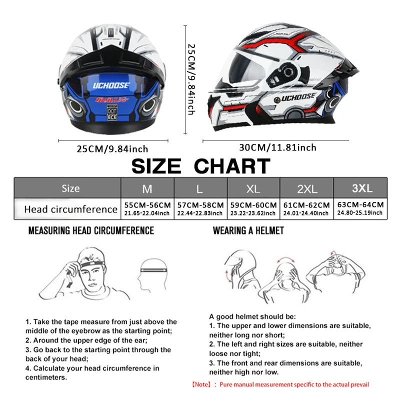 High-Quality DOT Motorcycle Helmet – Four Seasons Modular Flip-Up Motocross Racing Helmet