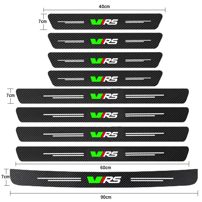 Auto Carbon Fiber Decals Stickers Car Door