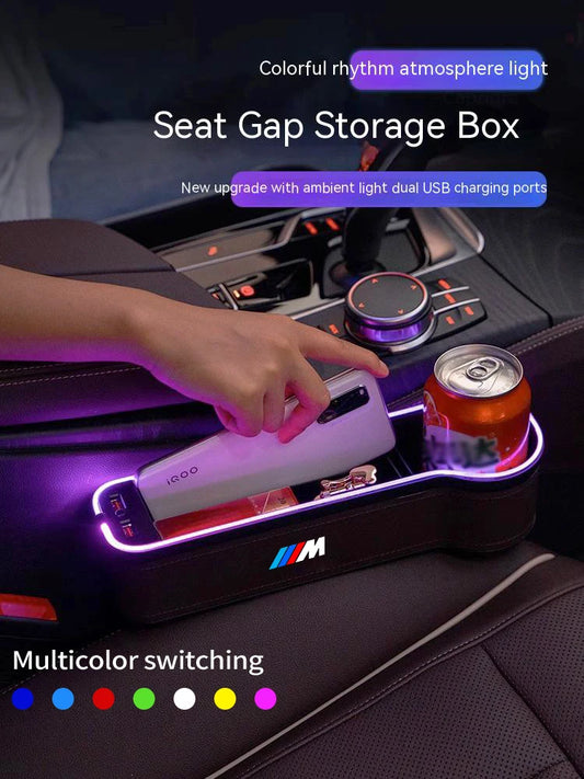 Car USB Charging Light Seat Storage Case