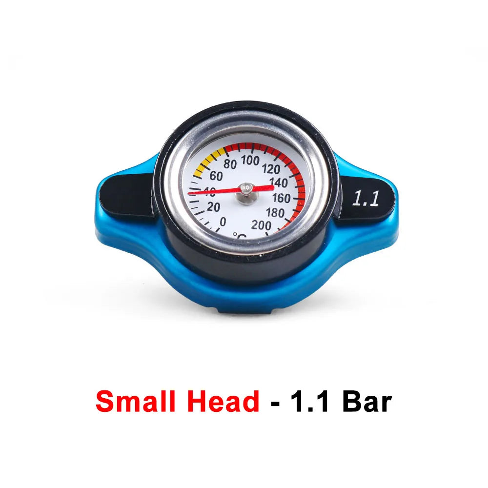 Small & Big Head Radiator Thermostat Cap – Water Tank Cover with Temperature Gauge, 0.9BAR / 1.1BAR / 1.3BAR