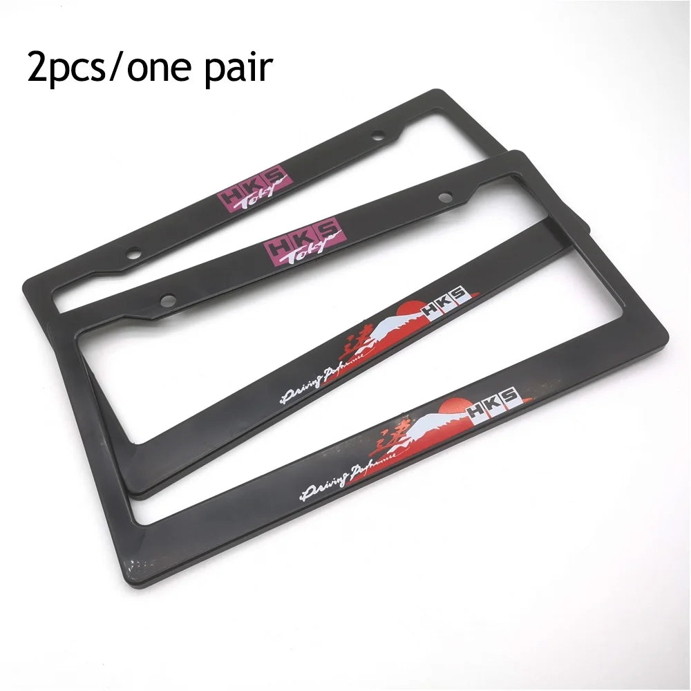 1 Pair(2pcs) JDM Racing Style License Plate Frame