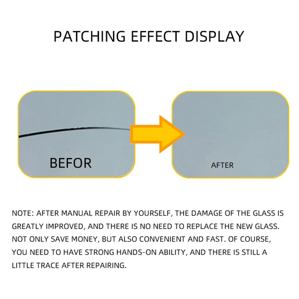 Windshield Resin Crack Repair Kit – DIY Auto Glass Chip & Crack Fix