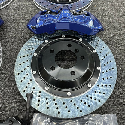 Blue 6-Piston 380mm & 4-Pot 355mm Brake Caliper Kit – 2-Piece Rotor Disc Brake