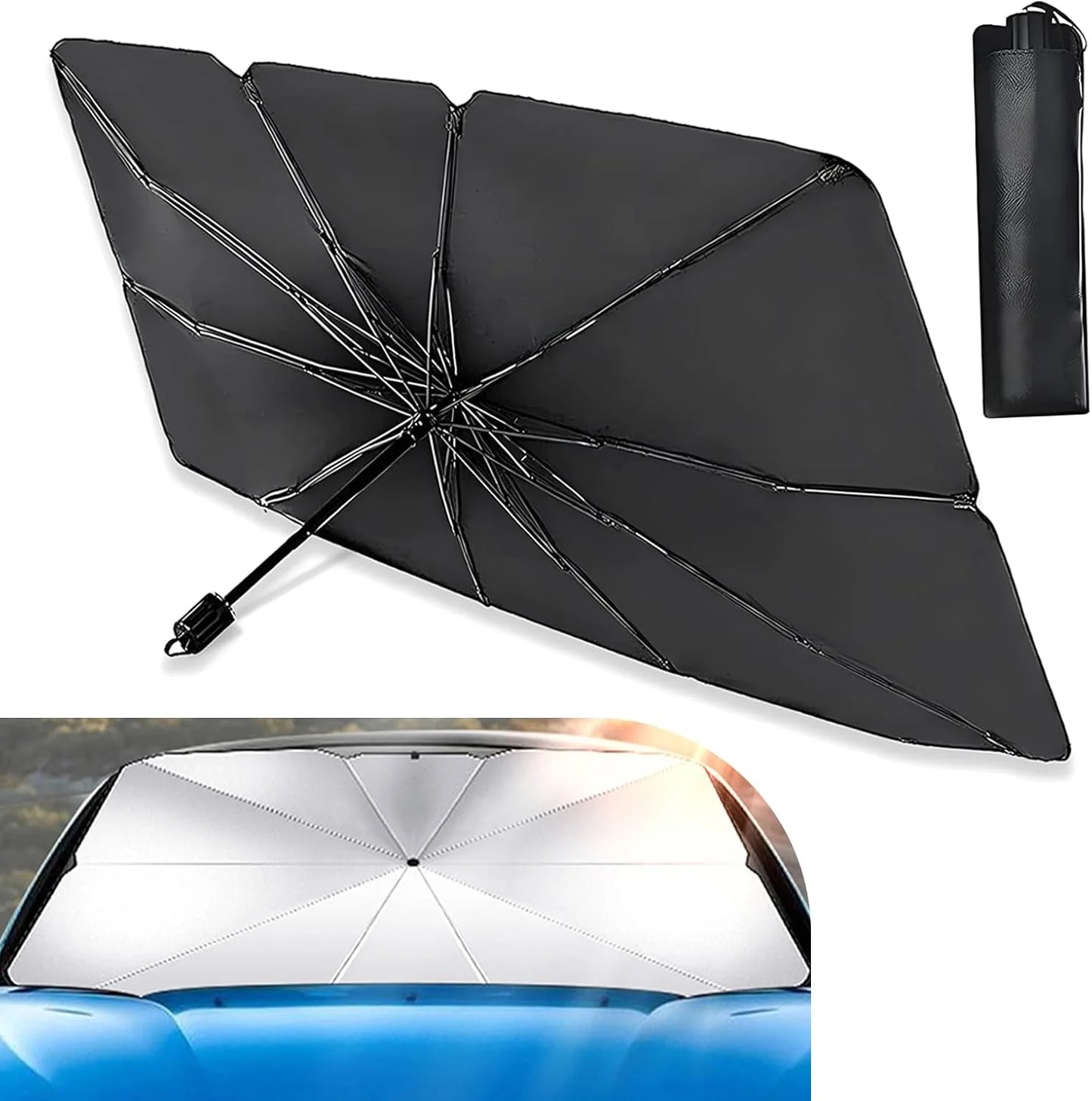 Car Sunshade Umbrella – Windshield Protection Against Sun & Heat