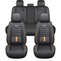 5 Seat Full Set Breathable Napa Leather Car Seat Cover – Luxury Fitted, Ergonomic Design with Fixed Lumbar Support