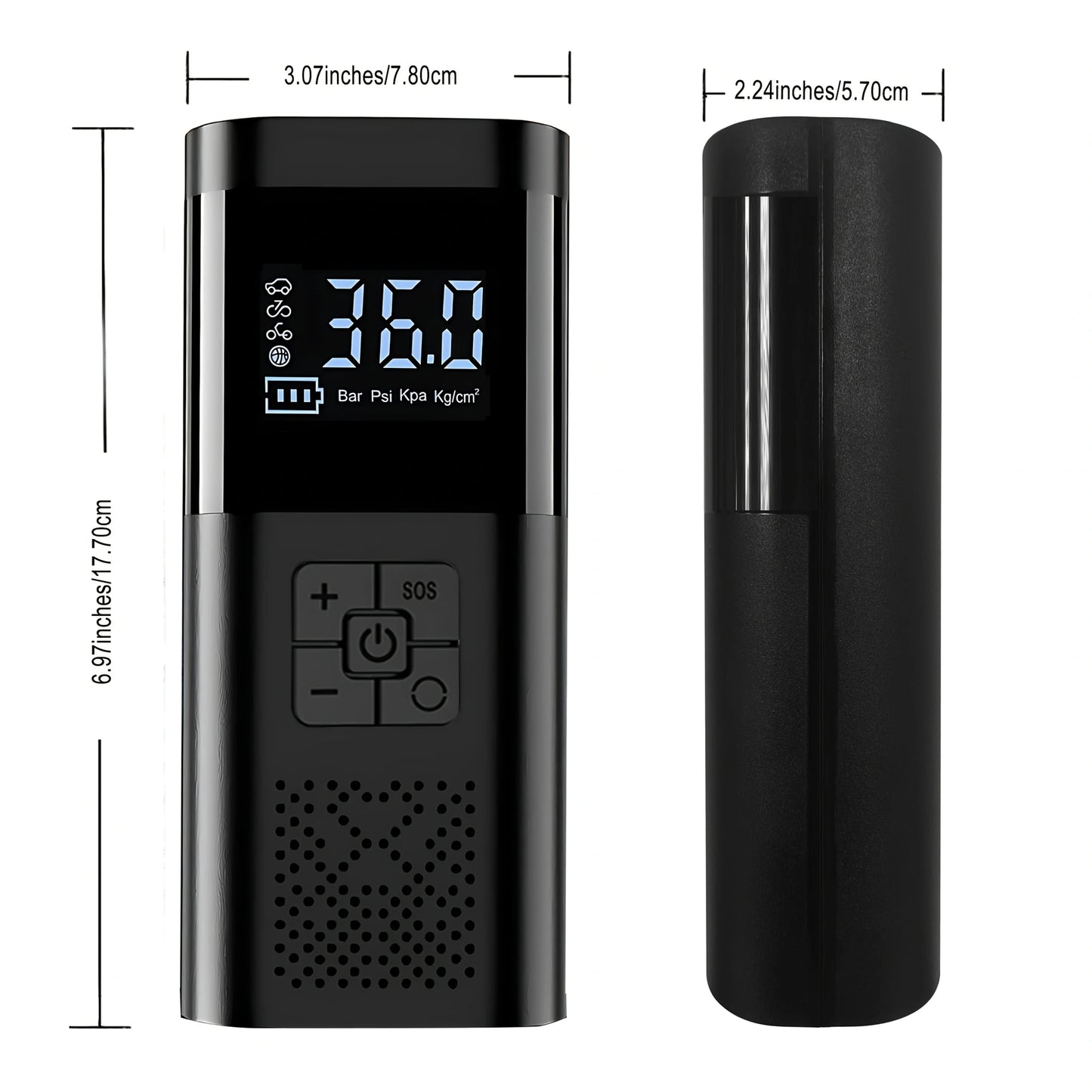 Portable Car Air Compressor – 150PSI Cordless Tire Inflator Pump with Digital Gauge