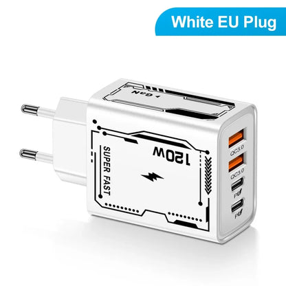 4 Ports USB C  Fast Charger Adapter