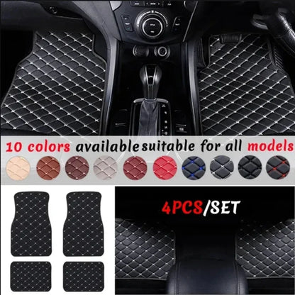 Car Floor Mats Universal PU Leather