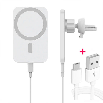 Wireless Magnetic Charger Phone Holder – 15W Fast Charging, Strong Magnet Mount