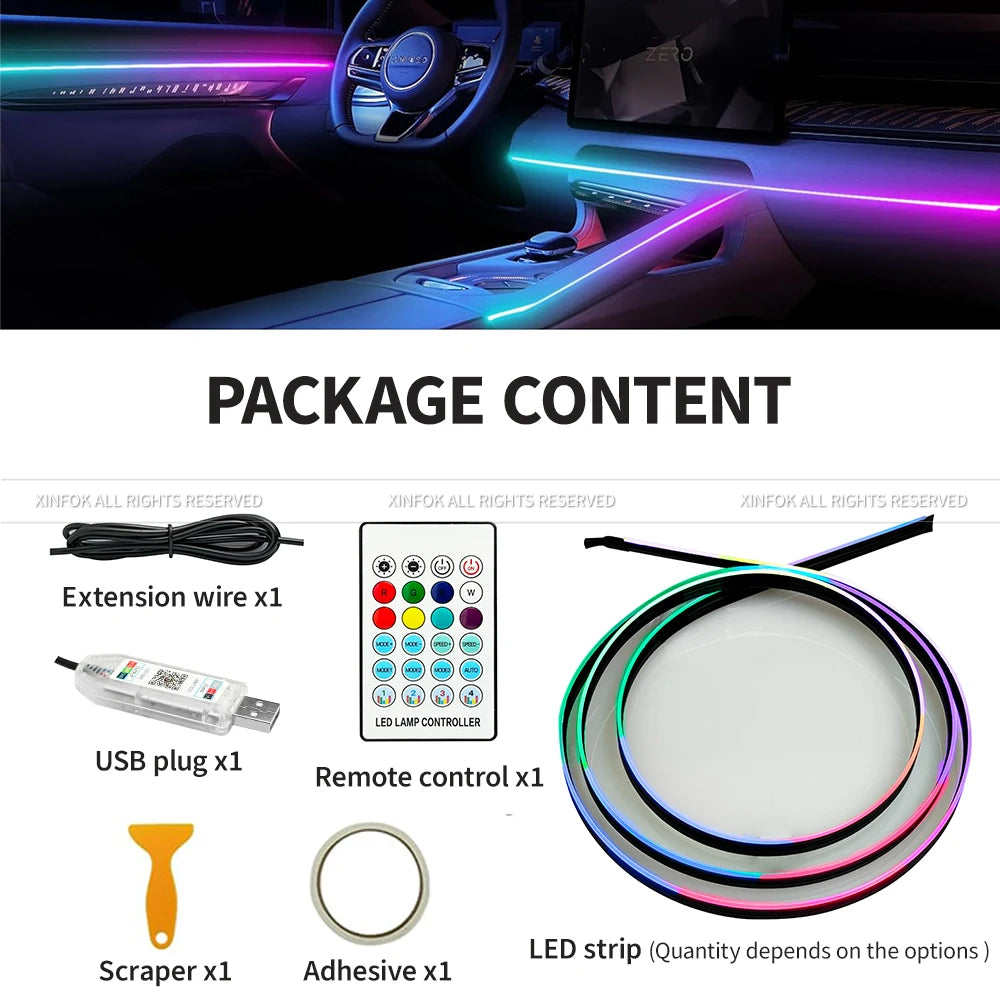 Universal Car Ambient Lights LED Interior