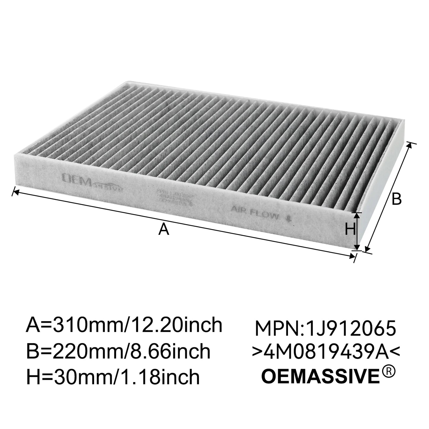 Pollen Cabin Air Filter for Audi A4 A5 A6 A7 A8 Q5 Q7 Q8 Quattro, Porsche Cayenne & VW Touareg 2017-2024