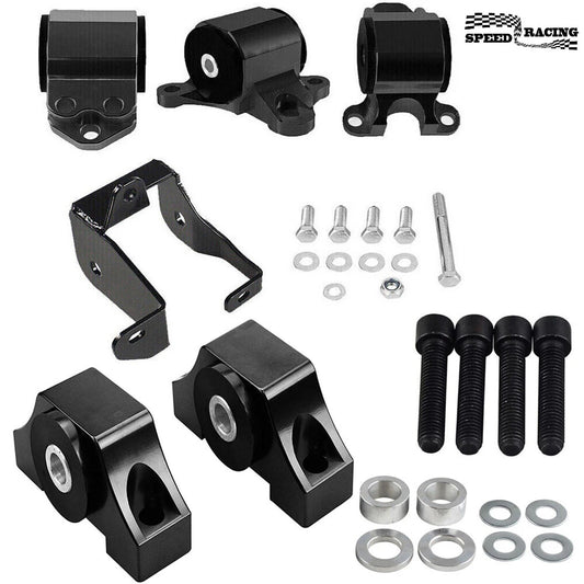 Swap Engine Motor Mount 3-Bolt Kit + Torque Mount Kit – Fits 1996-2000 Honda Civic EK & 1998 Civic HX Coupe 1.6L 2-Door
