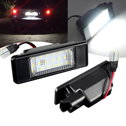 2Pcs 6000K White LED License Plate Lights