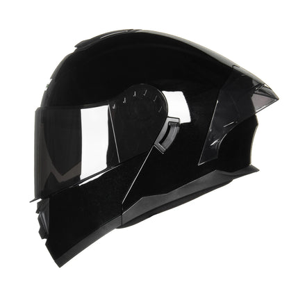 RUFI Double-Lens Motorcycle Helmet with Built-in Sun Visor – DOT Certified