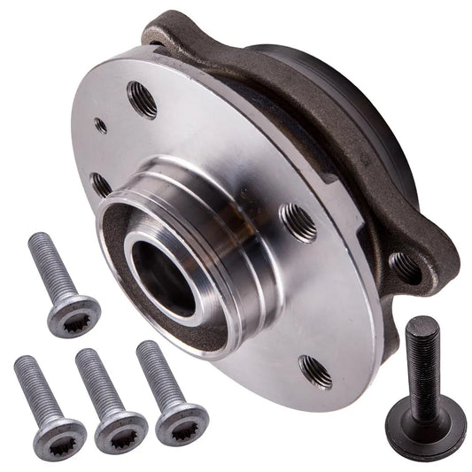 2x Wheel Hub Flange & Bearing & Bolts For Audi