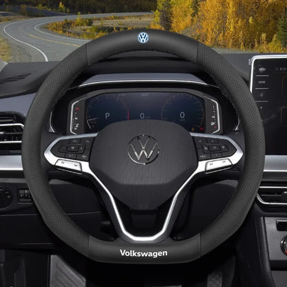 Carbon fiber Leather Car Steering Wheel Cover