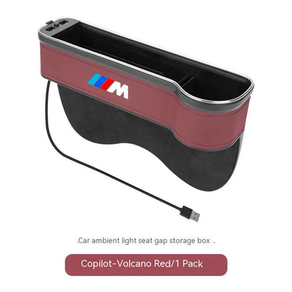 Car USB Charging Light Seat Storage Case
