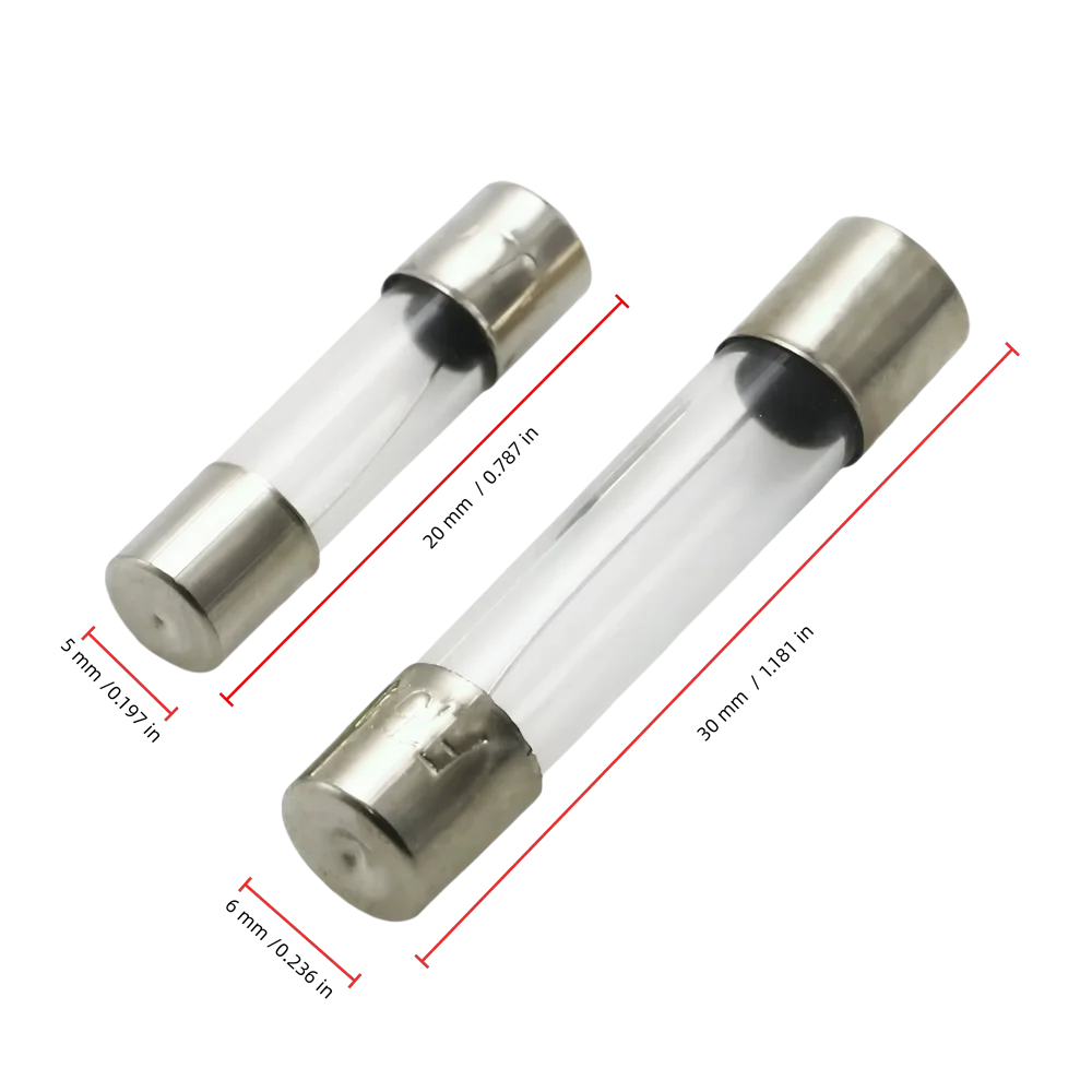 10PCS / 100PCS Fast Blow Glass Tube Fuses