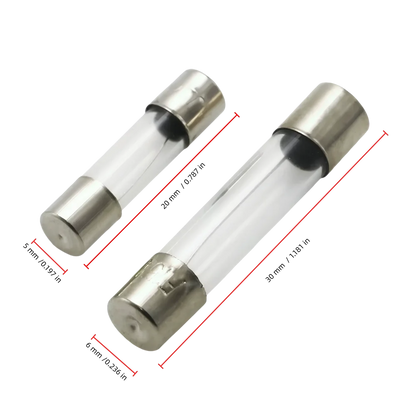 10PCS / 100PCS Fast Blow Glass Tube Fuses