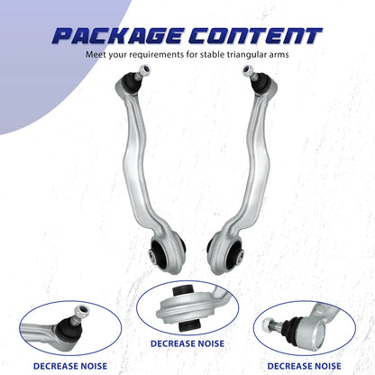 Front Lower & Upper Control Arm with Ball Joint 12-Piece Set for Mercedes-Benz W211 CLS550 CLS63 AMG E320 E55 E63 2003-2009