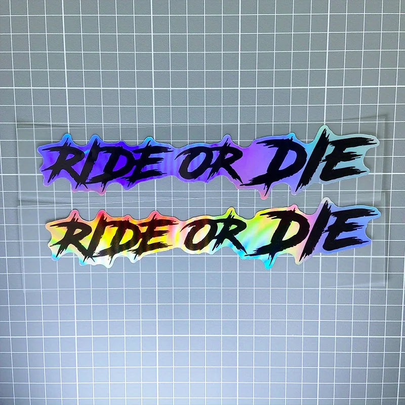 2PCS Ride or Die Motorcycle Helmet Stickers
