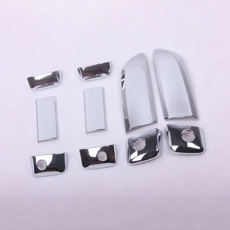 10PCS Chrome ABS Door Handle Bowl Covers