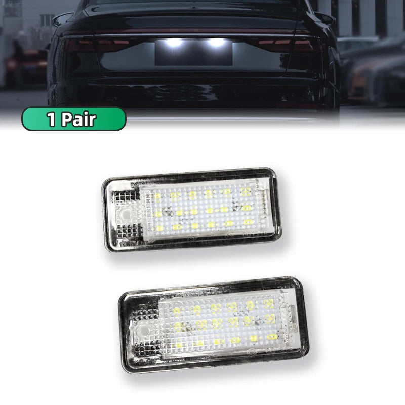 2pcs For Audi LED Number Plate Light
