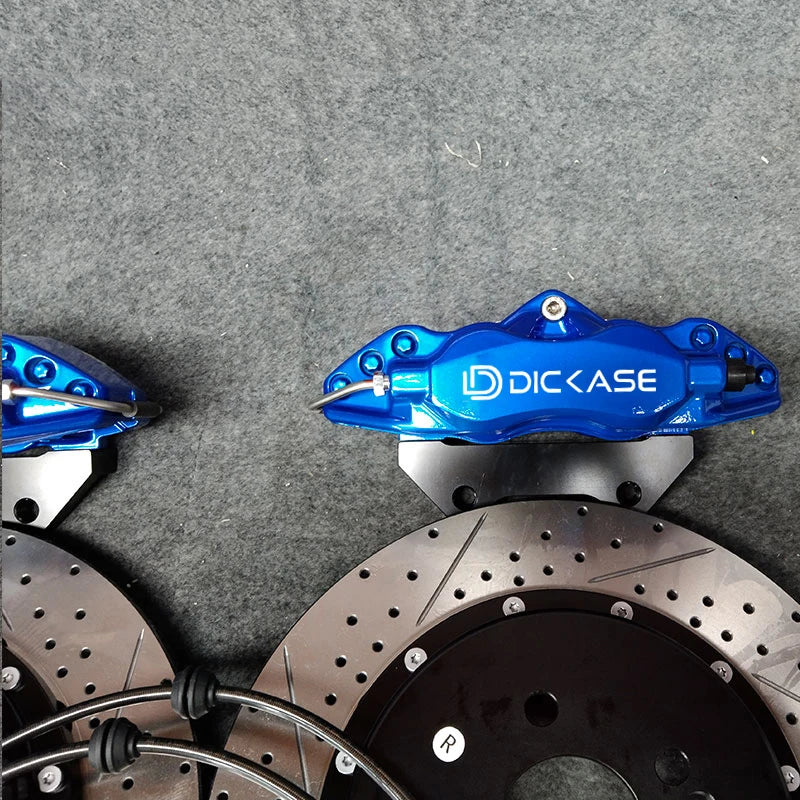 Aluminum Alloy 4-Pot Big Brake Caliper Kit with 355×28mm Drilled & Slotted Discs