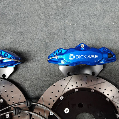 Aluminum Alloy 4-Pot Big Brake Caliper Kit with 355×28mm Drilled & Slotted Discs