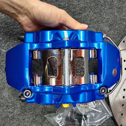 Aluminum Alloy 4-Pot Big Brake Caliper Kit with 355×28mm Drilled & Slotted Discs
