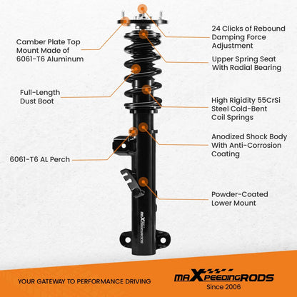 Coilovers 24-Way Adjustable Damper Struts Kit